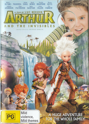ARTHUR AND THE INVISIBLES Madonna David Bowie Mia Farrow DVD R4 PAL   SirH70