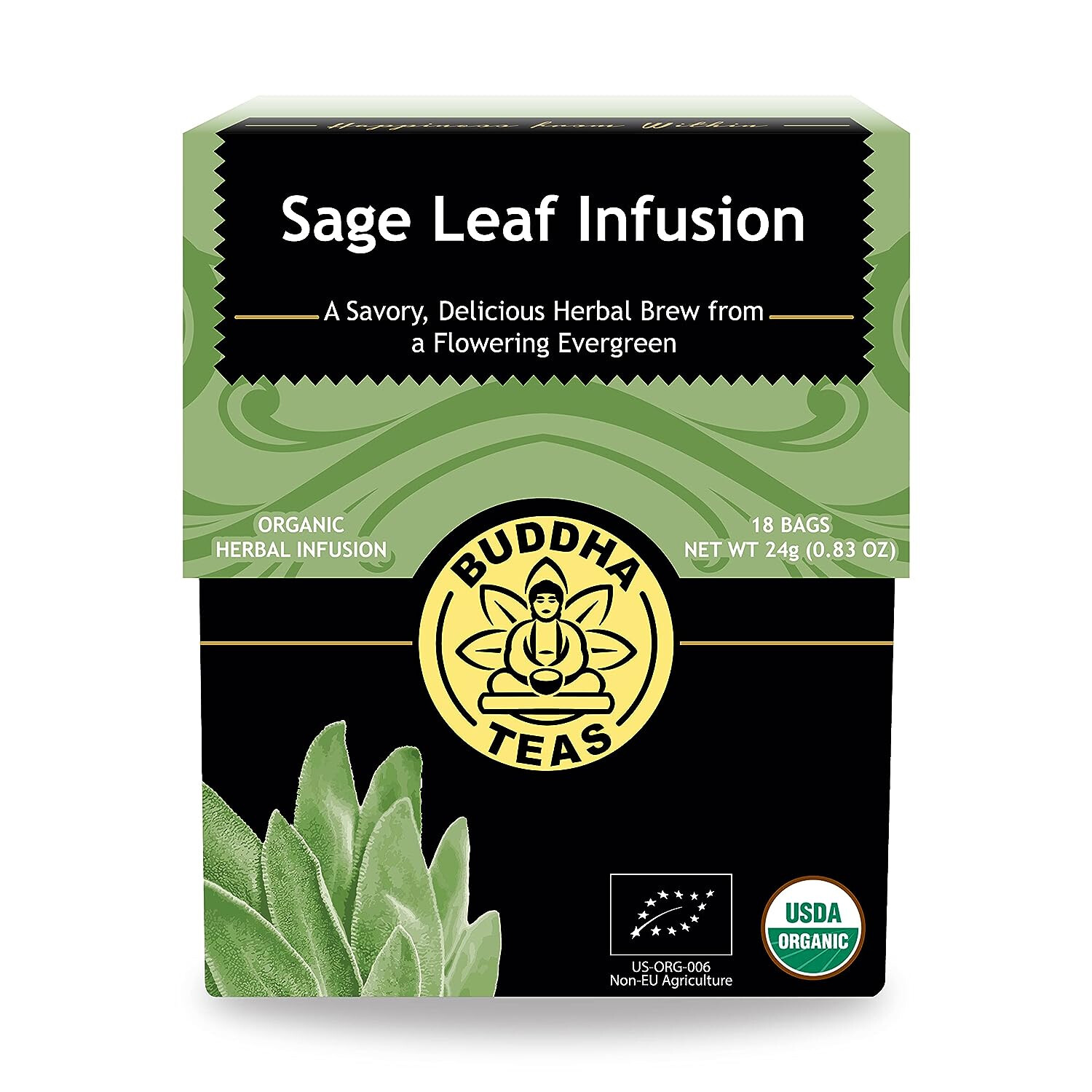 S Organic Sage Leaf Tea, 18 Tea Bags