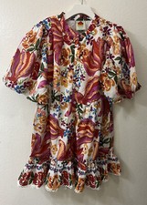 FARM RIO Spring Bananas Mini Dress (no Belt) Size Small