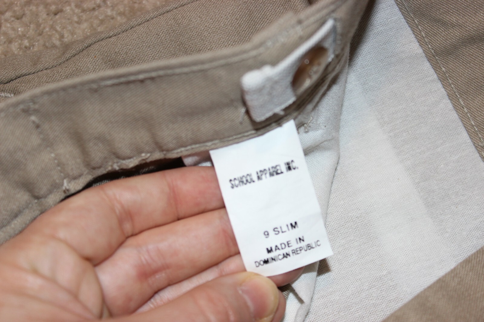 School Apparel Inc A+ boys uniform pants size 9 SLIM tan khaki