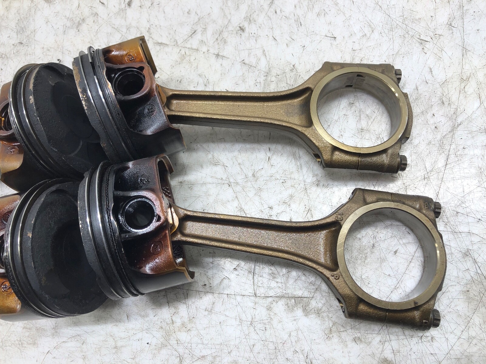 2014-2017 MASERATI GHIBLI 3.0L V6 ENGINE MOTOR PISTONS ROD X4 OEM.