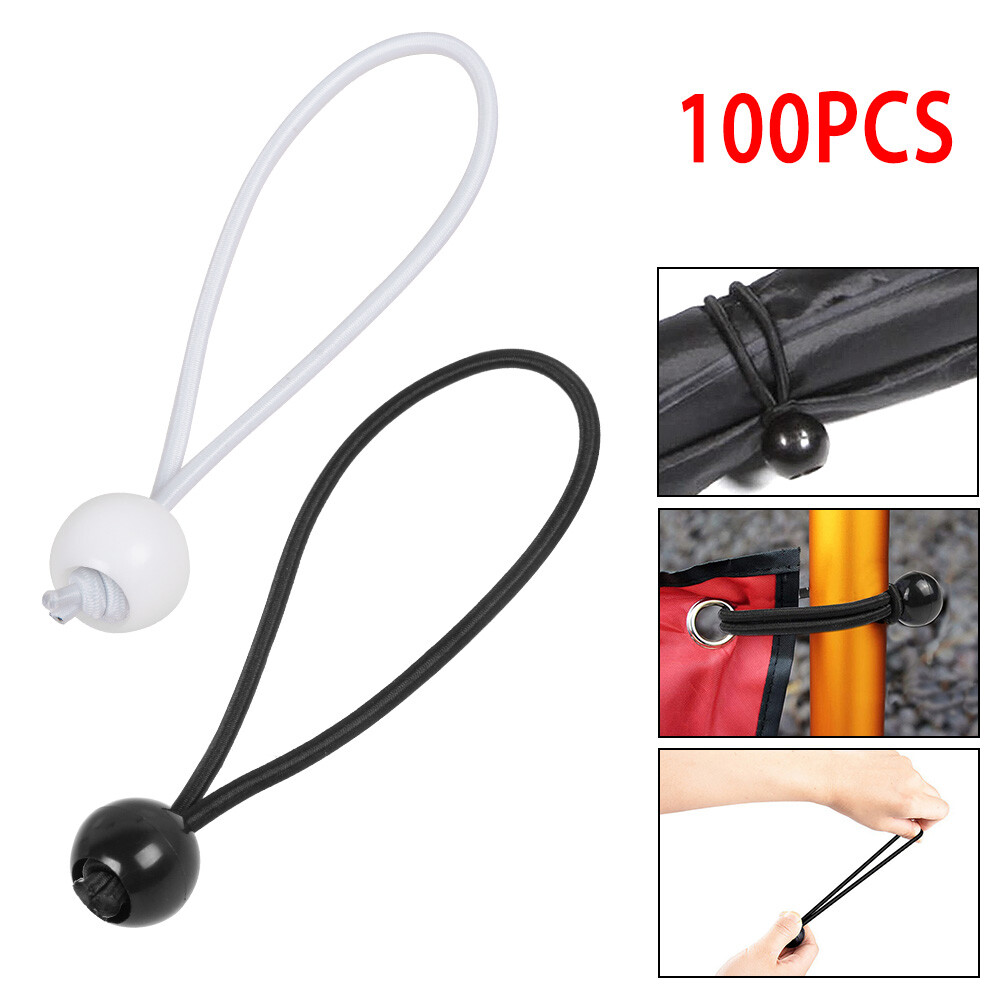 FHISKUNYU Spanngummis Set 30 Stück - 10cm Gummispanner Mit Kugel Für Planen & Camping