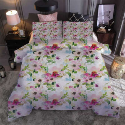 Painted nice flowers3D Print Duvet Quilt Doona Covers Pillow Case Bedding Sets