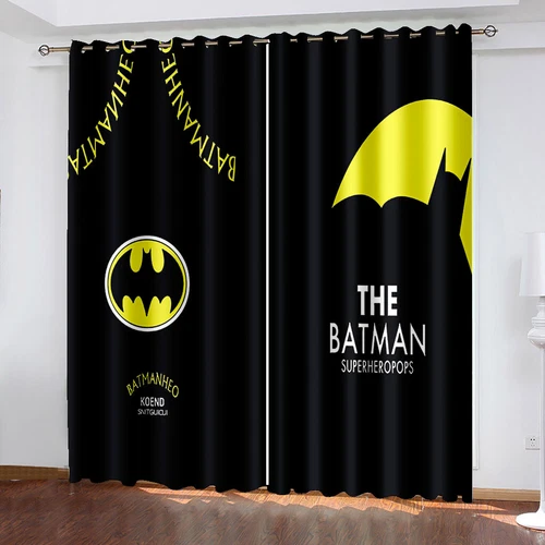 Tende oscuranti 3D per ragazzi camera da letto Batman tende anello termico occhiello superiore regalo - Foto 12 di 35