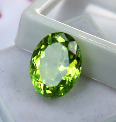 10-11Ct Natural Peridot Gemstone Green Color Oval Shape Certified Loose Gemstone