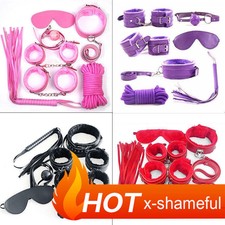 10PCS Binding Kit Slavee Neck Collar Handcuffs Mouth Gags Restraint Set