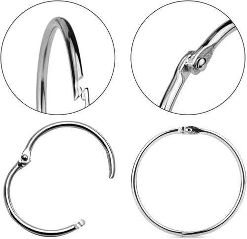 120 Stück Binder Ringe 15mm, Buchring Buchbinderinge Heftringe Karteikarten R... - Bild 4 von 9