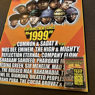 RAWKUS RECORDS Soundbombing 2 Promo Poster Hip-Hop Eminem Common