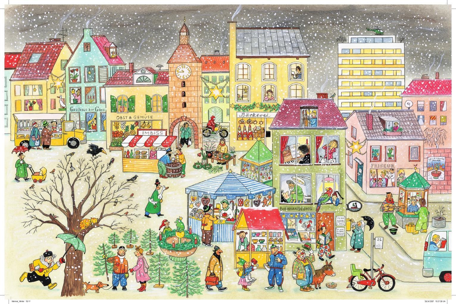 Thumbnail - Rotraut Susanne Berner | Winter-wimmel-hinhörbuch | Buch | Deutsch