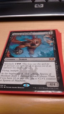 Ravnica Allegiance ~ SPAWN OF MAYHEM mythic rare x 1 Magic the Gathering card