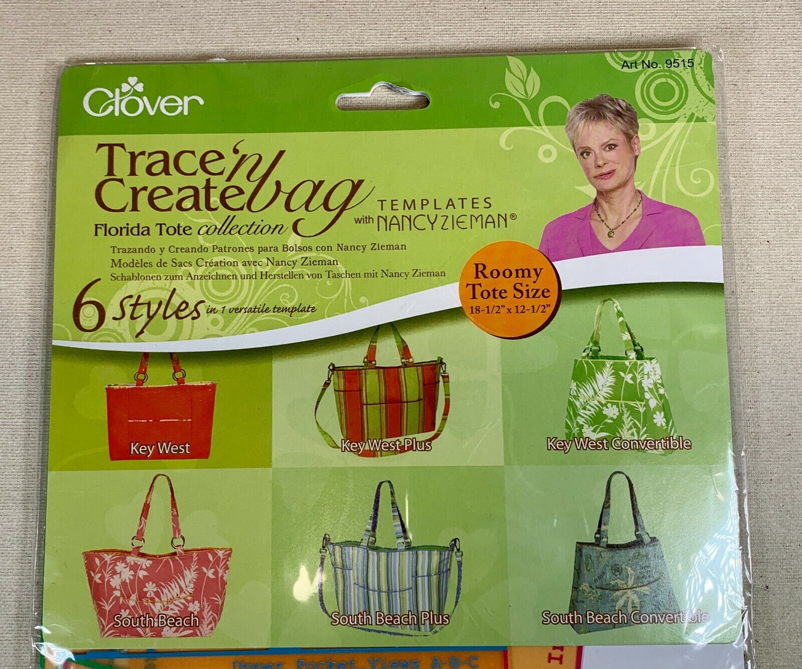 Clover Trace 'N Create Bag Tote Purse Templates Patterns Nancy Zieman Florida