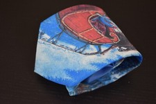 Vintage Ralph Marlin 1989 Tie Over The River And Through The Woods Poly USA Made