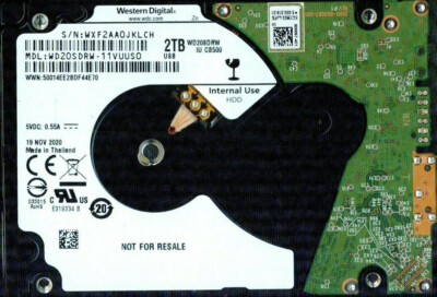 WD20SDRW-11VUUS0   WESTERN DIGITAL USB3 2TB  NOV 2020