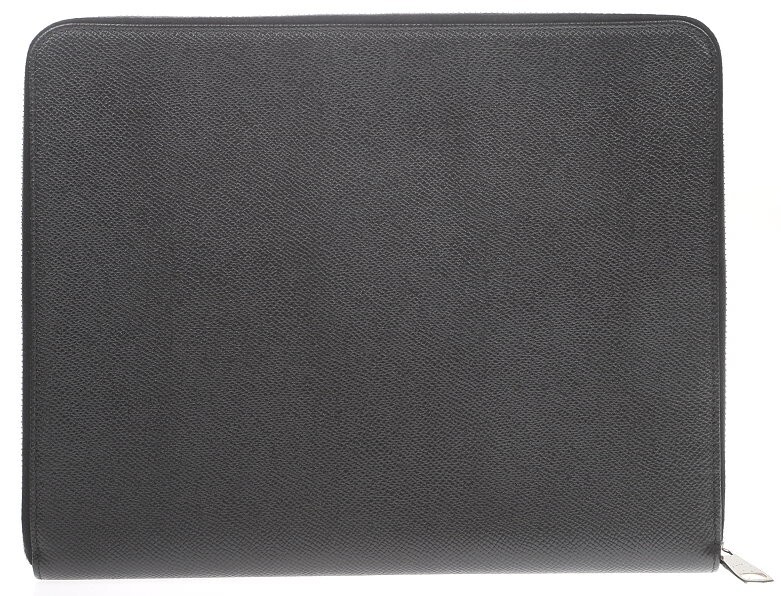 DOLCE & GABBANA BLACK TEXTURED LEATHER DOCUMENT CC ID HOLDER