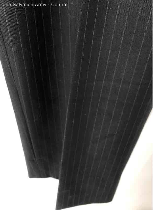 Brooks Brothers Mens Black Striped Wool Blend 346 Stretch Dress Pants