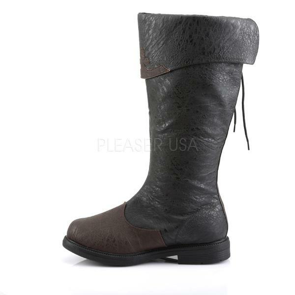 Funtasma Boots Mens Captain Size L 12 13 Hook Cosplay Pirate Costume Funtasma Pirate Buccaneer Adult Mens Cosplay Halloween  main image 2