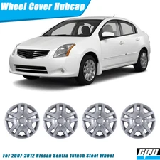 For 2007-2012 Nissan Sentra Snap On Installation 16" Hubcap 4 Wheel Covers NEW