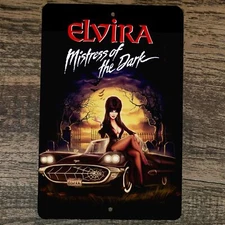Elvira Macabre Mobile 1958 Ford Thunderbird 8x12 Metal Wall Sign Poster