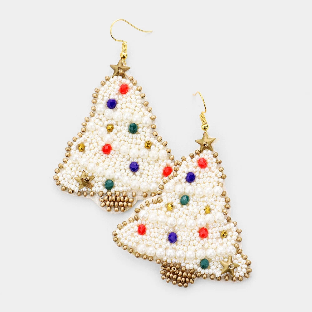 Christmas store earrings gold