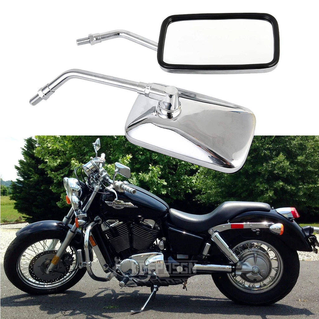 Chrome Motorcycle Rearview Side Mirrors For Honda Shadow 750 900