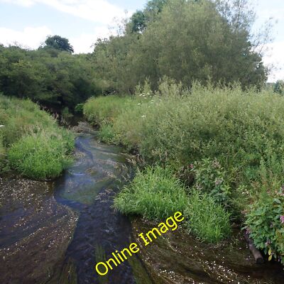 Photo 6x4 River Bollin, weed in the water Macclesfield And Himalayan Bals c2014