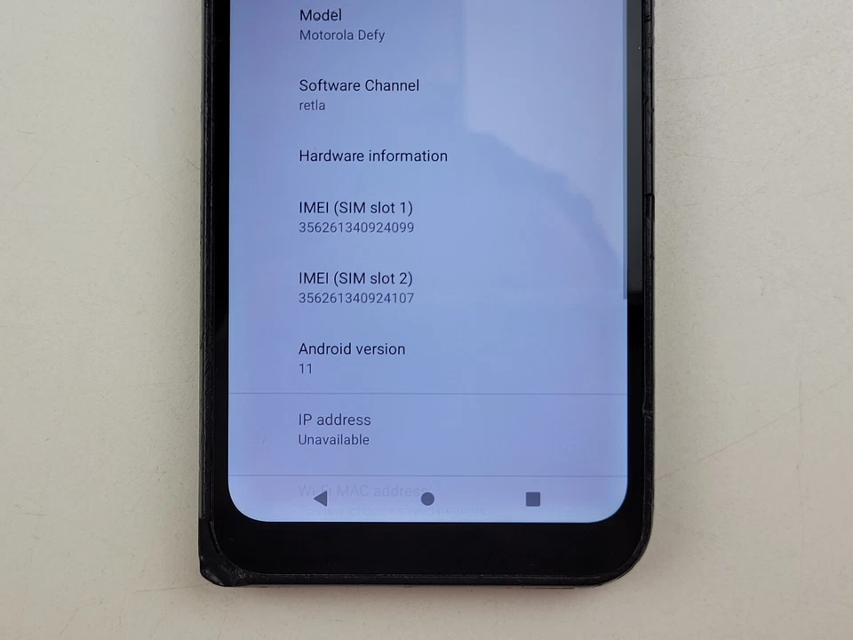 Motorola Defy (2021) (XT2083-8) 64GB (GSM Desbloqueado) Doble SIM - AGRIETADA - H0927 Foto 3 de 4