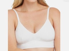 2 SPANX Cotton Comfort Bralette Size L WHITE