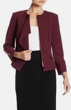 Ted Baker London Pippar Ruffle Front Peplum Jacket Blazer Size 6