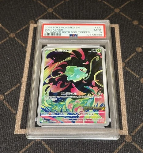 Pokémon 2025 Bulbasaur Mega Evolution Stamped Rare Holo PSA 9