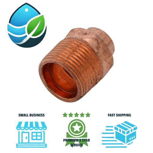 1/2" x 3/4" Copper Sweat x Male Threaded Solder Adapt For Plumbing & Irrigation