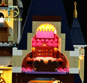 LED Light Kit for Disney Castle - Compatible with LEGO&reg; 71040 Set (Remote)