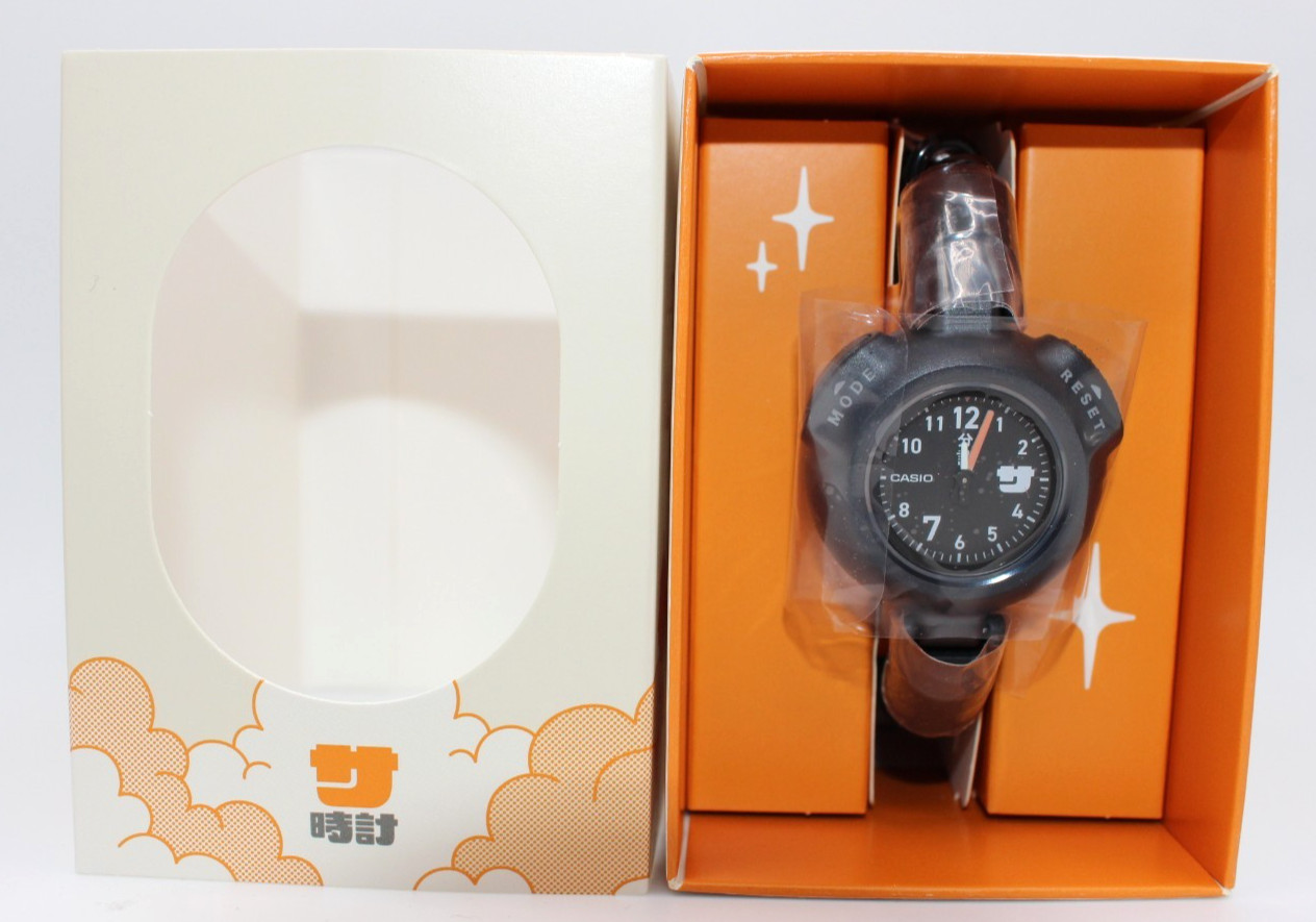 CASIO SAN-100H-1BJR Sauna Reloj Sauna Ikitai Negro Dial Unisex Resina Naranja...