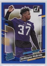 2023 Panini Donruss Rated Rookie Press Proof Blue DeWayne McBride #366 d4y
