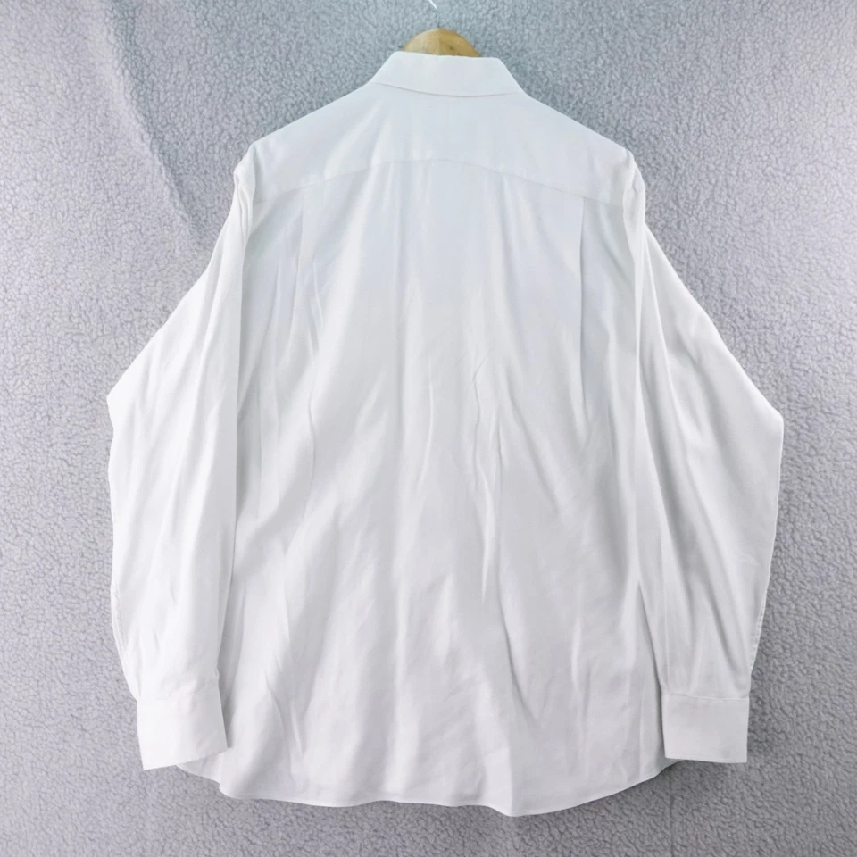 Camisa de vestir Tommy Bahama para hombre talla 16 34-35 blanca espiga manga larga preppy Foto 2 de 4