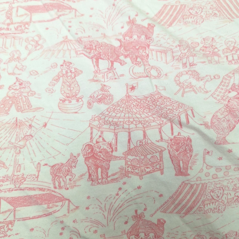 Amy Coe Limited Edition Pink Circus Toile Baby Blanket 30x40 100% Cotton Crib - Image 4 of 4