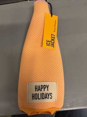 Veuve Clicquot Pink Rose Champagne ''Happy Holidays'' Ice Jacket NWT