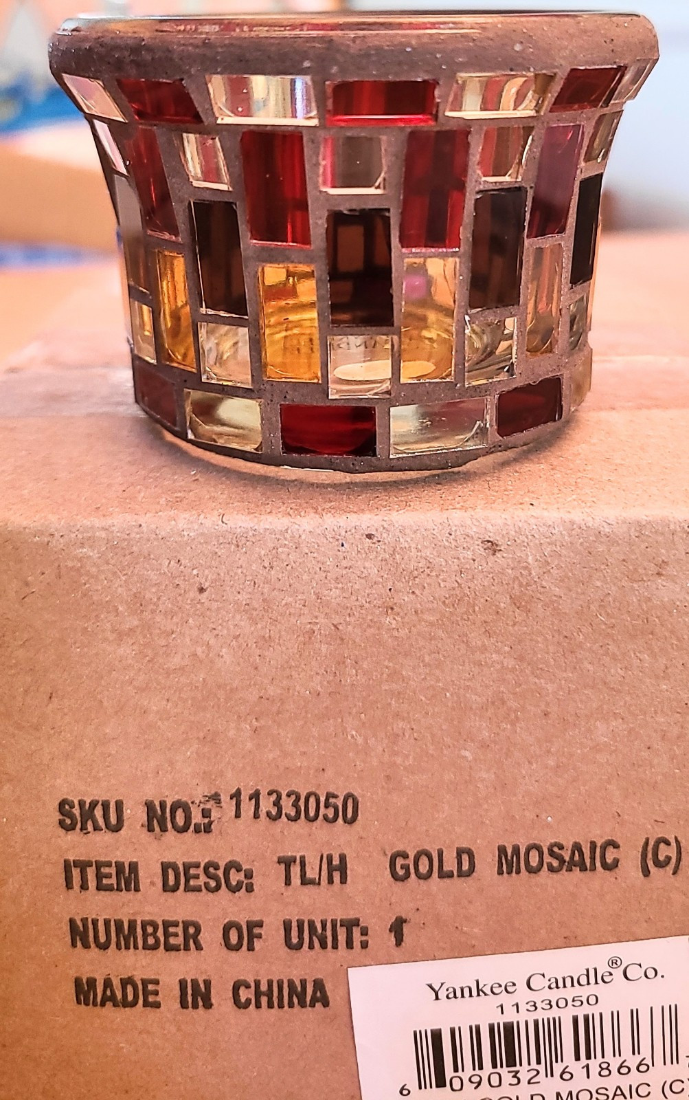 S Yankee Candle New Glass Amber Red Candles