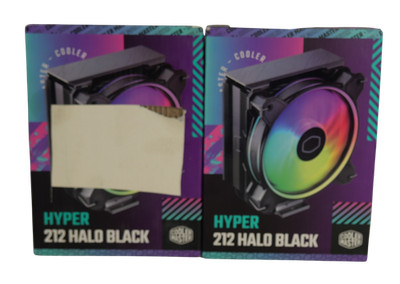 Lot of 2 Hyper 212 Halo CPU Cooler for Intel & AMD, Black - RR-S4KK-20PA-R1
