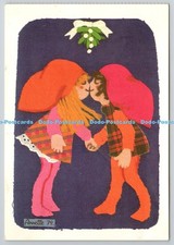D329007 Two dwarves kissing under the mistletoe. Annette Bering Liisberg