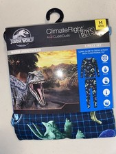 Cuddl Duds Jurassic World Pajama Set Long Sleeve Boys Size medium 8-10