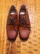 NEW Florsheim Reveal Cap Toe Oxford Shoes 16599-221 Brown Cognac Boys 2M F12