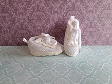 Puppenschuhe in weiß - 5,8cm x 2,8cm