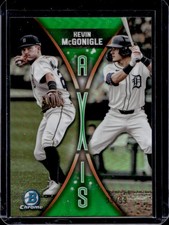 2025 Bowman Draft Kevin McGonigle Axis Chrome Green Refractor #/99 Tigers