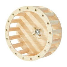 Interactive Parrot Exercise Wheel Running Wheel Wooden Spinner Toy for Bird Cage