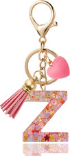Alphabet Initial Letter Keychain Cute Heart Resin - Letter Keychain for Backpack