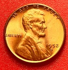 1952-S Lincoln Wheat Cent Penny GEM RED BU From an Original Bank Roll