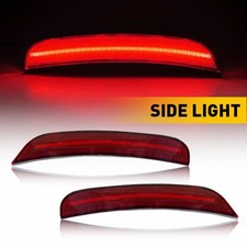 For 2015+ Chrysler 300 Red Lens Rear Bumper Side Marker Lights LH & RH Set