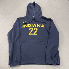 Indiana Fever Hoodie Mens Large Blue Nike Caitlin Clark #22 Fleece Sweatshirt