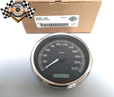 Harley Tacho NOS km/h 5'' Speedometer cal 67197-11A Twin Cam Dyna Softail Touring