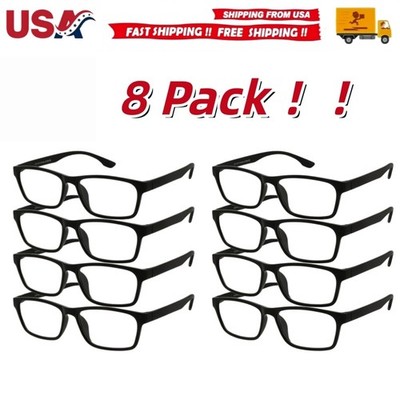 Mens Womens Reading Glasses Square Frame Readers Unisex Style Specs NEW